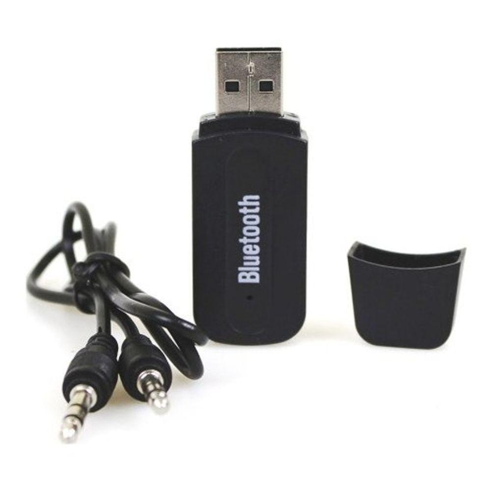 Receptor Bluetooth P2 Usb Adaptador Áudio Entrada Aux Carro Cabo P2 - 1