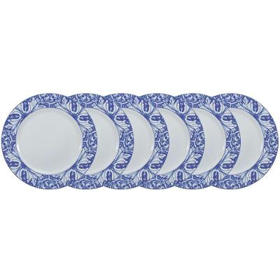 Conjunto De Pratos Rasos 06 Peças Azulejo Schmidt