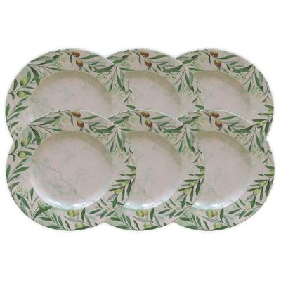 Conjunto De Pratos Rasos 06 Peças Oliva Tramontina