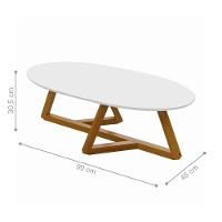 Kit De Mezanino Lateral Com Mesa De Centro Branco Nature - 5