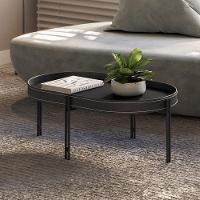 Mesa De Centro Para Sala Estilo Industrial Ville L06 Preto - Mpozenato - 2