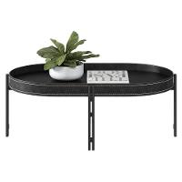 Mesa De Centro Para Sala Estilo Industrial Ville L06 Preto - Mpozenato