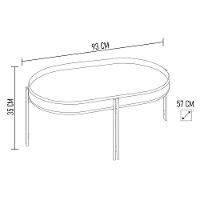Mesa De Centro Para Sala Estilo Industrial Ville L06 Preto - Mpozenato - 7
