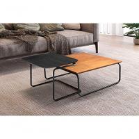 Conjunto Mesa De Centro Kairos Larflex Cor:ébano - 1