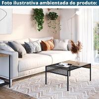 Mesa De Centro Industrial York Artesano Retangular 80 Cm (Largura) Em Mdp Hanover Aço Preto - 2
