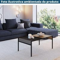 Mesa De Centro Industrial York Artesano Retangular 80 Cm (Largura) Em Mdp Hanover Aço Preto - 4