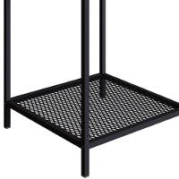 Mesa Lateral Industrial York Artesano Quadrada 40 Cm (Largura) Em Mdp Vermont Base Aço Preto - 3
