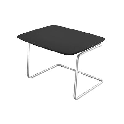 Mesa De Centro Kairos Base Cromada 54x43cm Larflex Cor:preto