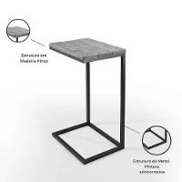 Mesa De Apoio Para Sofá Turim Bandeja Madeira 75 Cm - 3