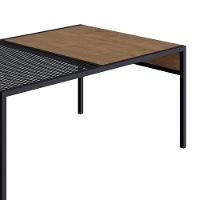 Mesa De Centro Industrial York Artesano Retangular 80 Cm (Largura) Em Mdp Vermont Aço Preto - 5
