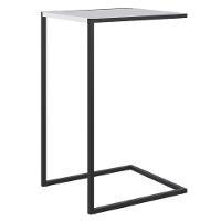Mesa Lateral De Apoio Branco Base Preta - Artesano - 1