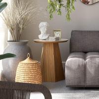 Mesa De Apoio Base Hexagonal West D01 Off White/freijó - 4