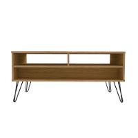 Mesa Centro Carvalho/grafite/Branco 2 Gaveta 2 Nichos - 3