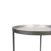 Conjunto Mesa De Apoio E Lateral Espelhada Prata - D'rossi - 3