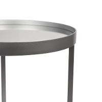 Conjunto Mesa De Apoio E Lateral Espelhada Prata - D'rossi