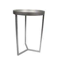 Conjunto Mesa De Apoio E Lateral Espelhada Prata - D'rossi - 6