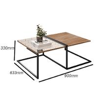 Mesa De Centro Industrial Com Espelho Aurora - Ssx Multicoisas - 3