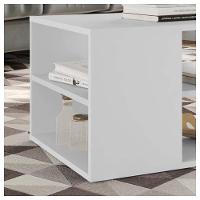 Mesa De Centro Retangular Com Divisória Opala Branco Caemmun - 5