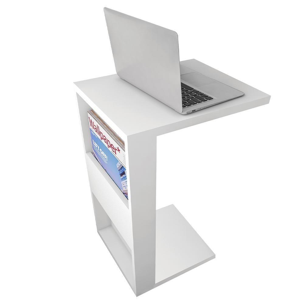 Mesa De Apoio Para Notebook E Sofá Branco Book Líder Design - 6