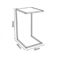 Mesa Lateral Industrial Steel Preta E Imbuia - Cor: Preto - 2