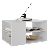 Mesa De Centro Retangular Com Divisória Opala Branco Caemmun - 1