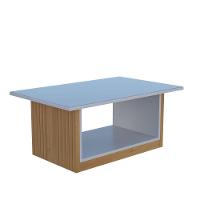 Mesa De Centro Veneza Com Tampo De Vidro Cinamomo/off White - 1