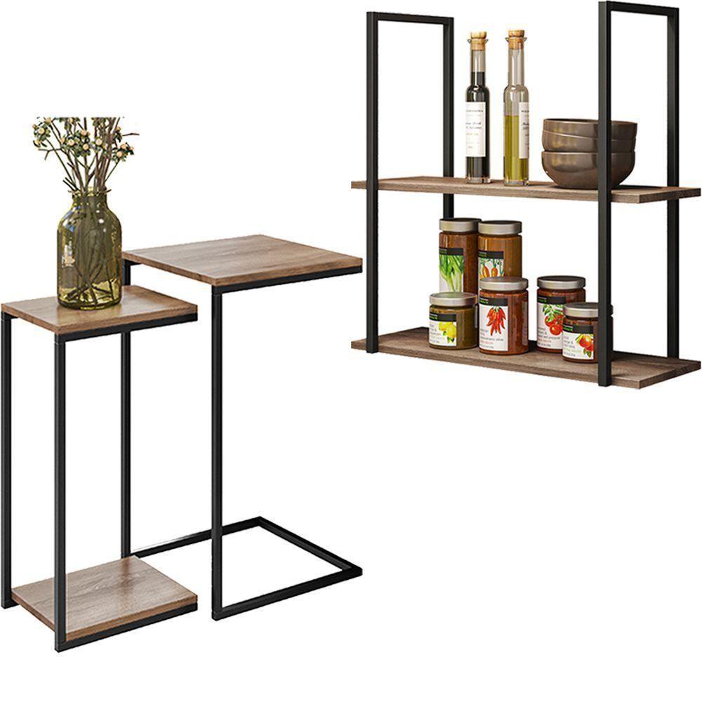 Kit Mesas Laterais E Prateleira D01 Design Demolição - 1