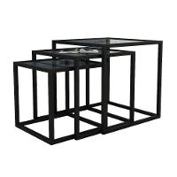 Trio Mesa Lateral Isabela Preta - Cor: Preto