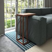 Mesa Lateral Encaixe Elena Cobre E Tampo Amendoa Asturias - Cor: Marrom - 1