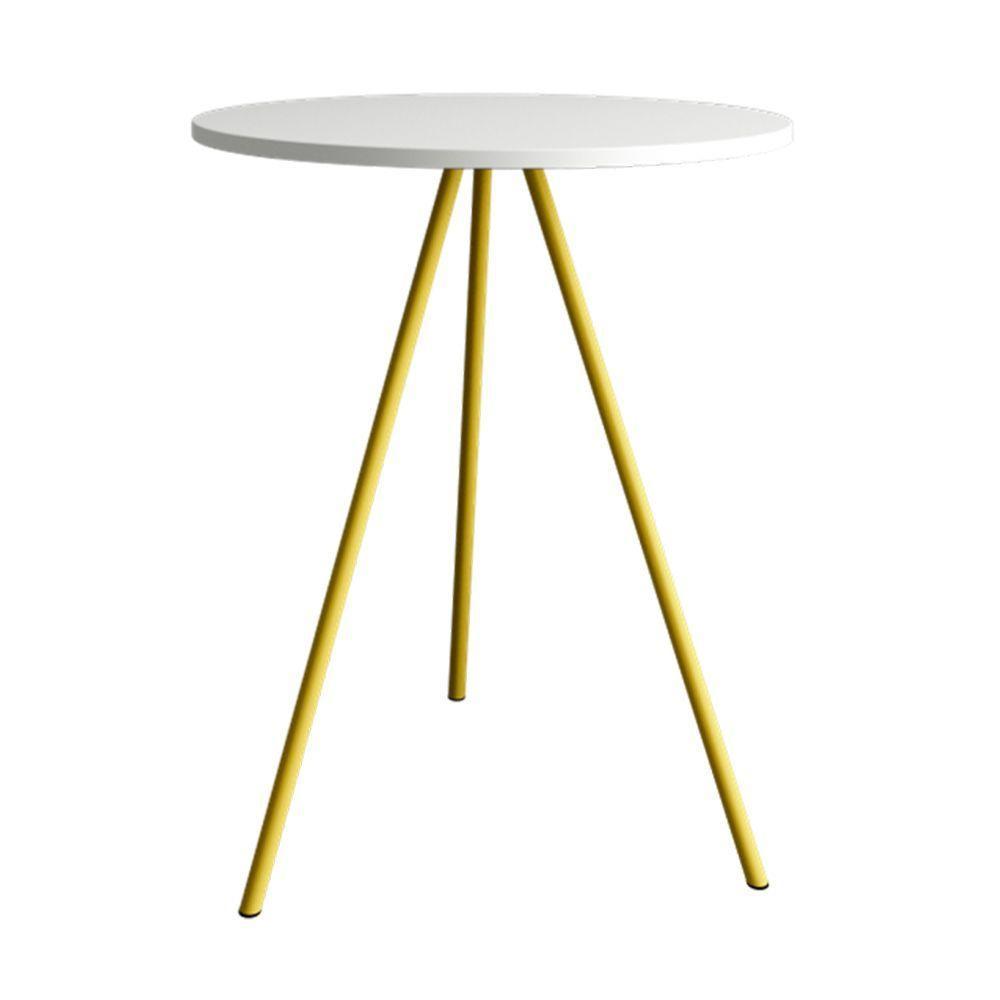 Mesa Lateral Gabriela Wood Branco E Amarelo - Cor: Amarelo - 3