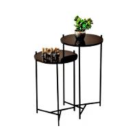 Conjunto De Mesa Lateral Áquila Preta - Cor: Preto - 4