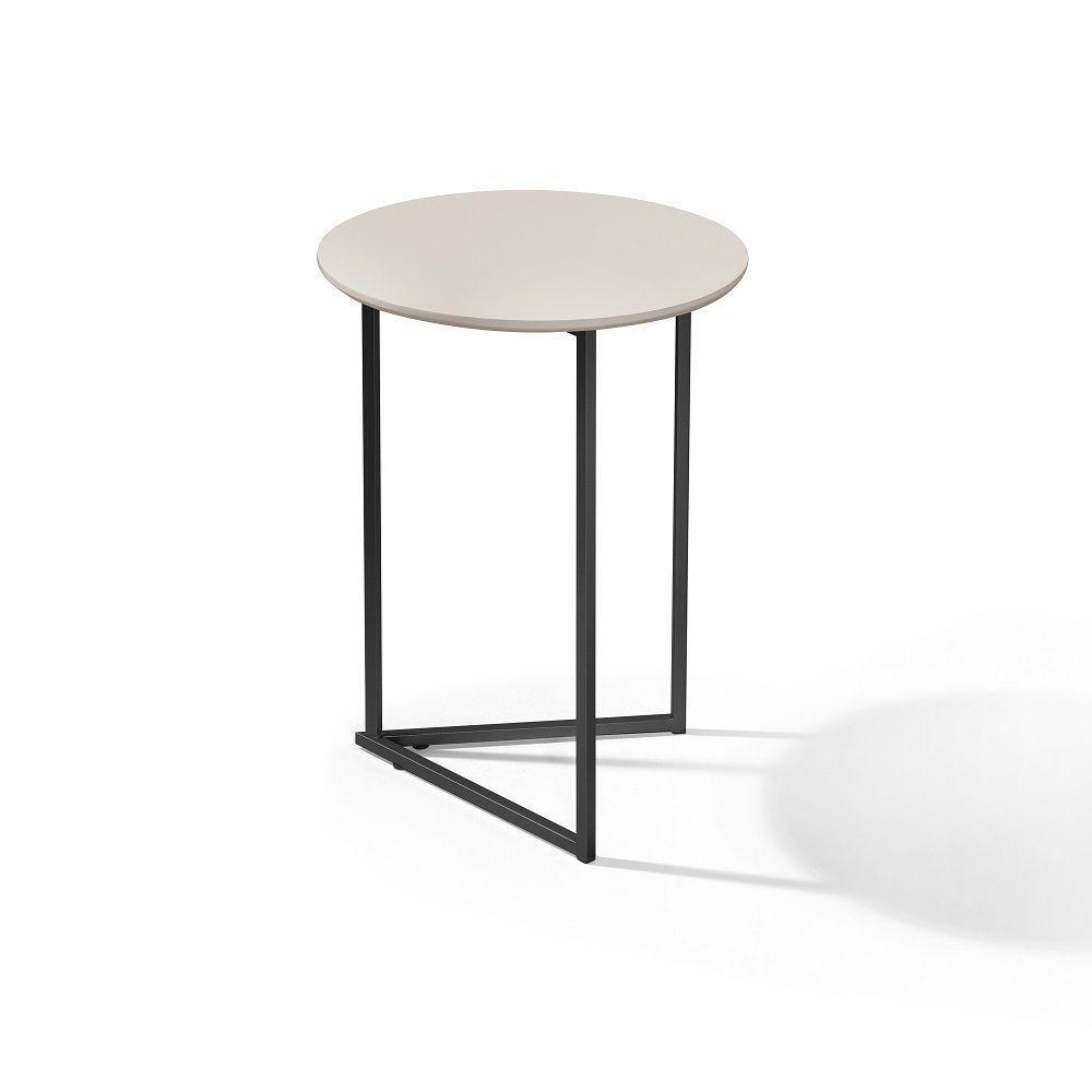 Mesa Lateral Jade Pé De Ferro Estilo Industrial Preto/off - 4