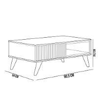 Mesa De Centro 01 Nicho Delta C04 Preto Fosco Noce Milano - 6