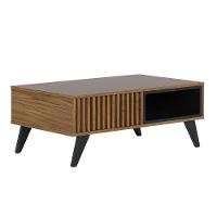 Mesa De Centro 01 Nicho Delta C04 Preto Fosco Noce Milano - 8