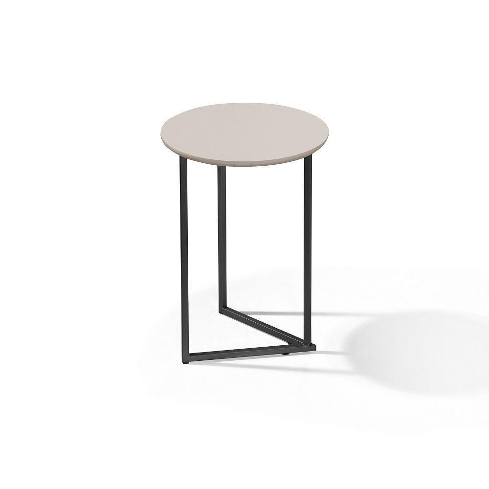 Mesa Lateral Jade Conjunto Com 2 Mesas Pé De Aço Preto/off - 3