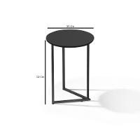 Mesa De Apoio Jade Pé De Ferro Estilo Industrial Preto - 2