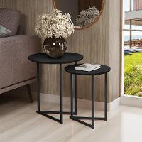 Mesa De Apoio Jade Pé De Ferro Estilo Industrial Preto - 10