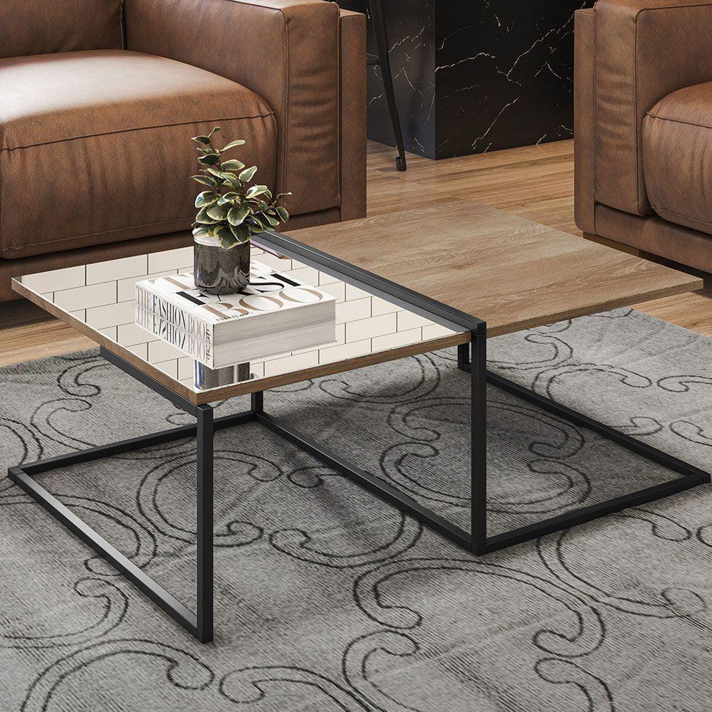 Kit 02 Mesas De Centro Espelhada D01 Design Demolição - 4