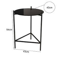 Mesa Lateral Industrial Marbella Preta - Cor: Preto - 2