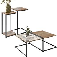 Mesa De Centro Espelhada Com Mesas Laterais Demolição - 1