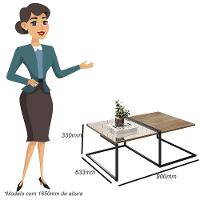 Mesa De Centro Espelhada Com Mesas Laterais Demolição - 5