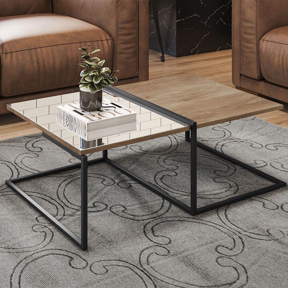 Mesa De Centro Espelhada Industrial D01 Design Demolição - 3