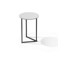 Conjunto Mesa De Apoio Canto Jade Sala Estar Pé De Aço Luxo - 3