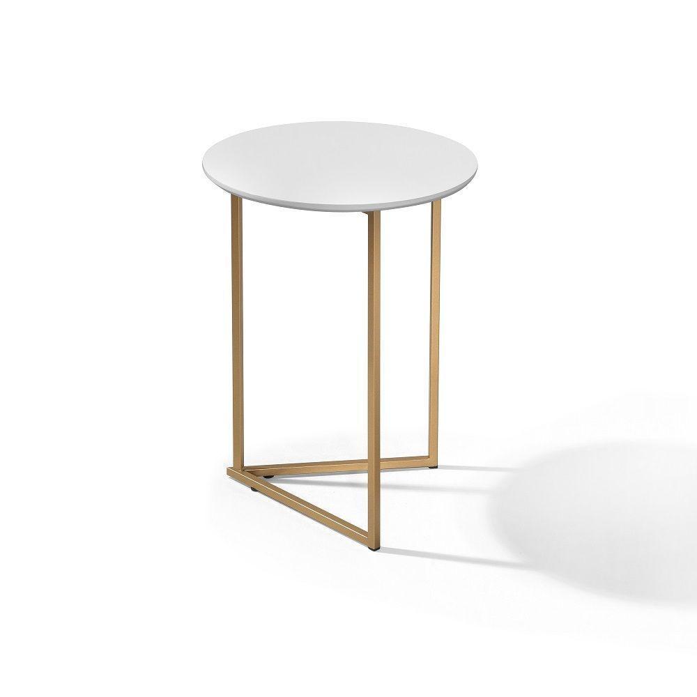 Mesa Lateral Pé De Ferro Dourado Estilo Industrial - 5