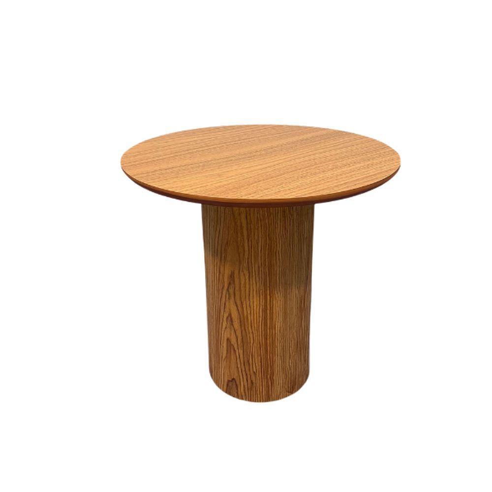 Mesa Lateral Cilíndrica 41cm Freijó - 1