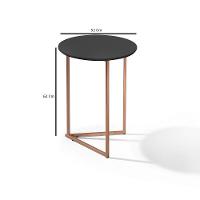 Mesa Lateral De Sala Pé Ferro Estilo Industrial Cobre/preto - 7