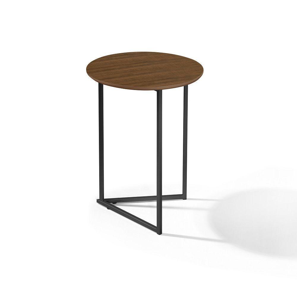 Mesa Lateral Jade Conjunto Com 2 Mesas Pé De Aço Preto Luxo - 2