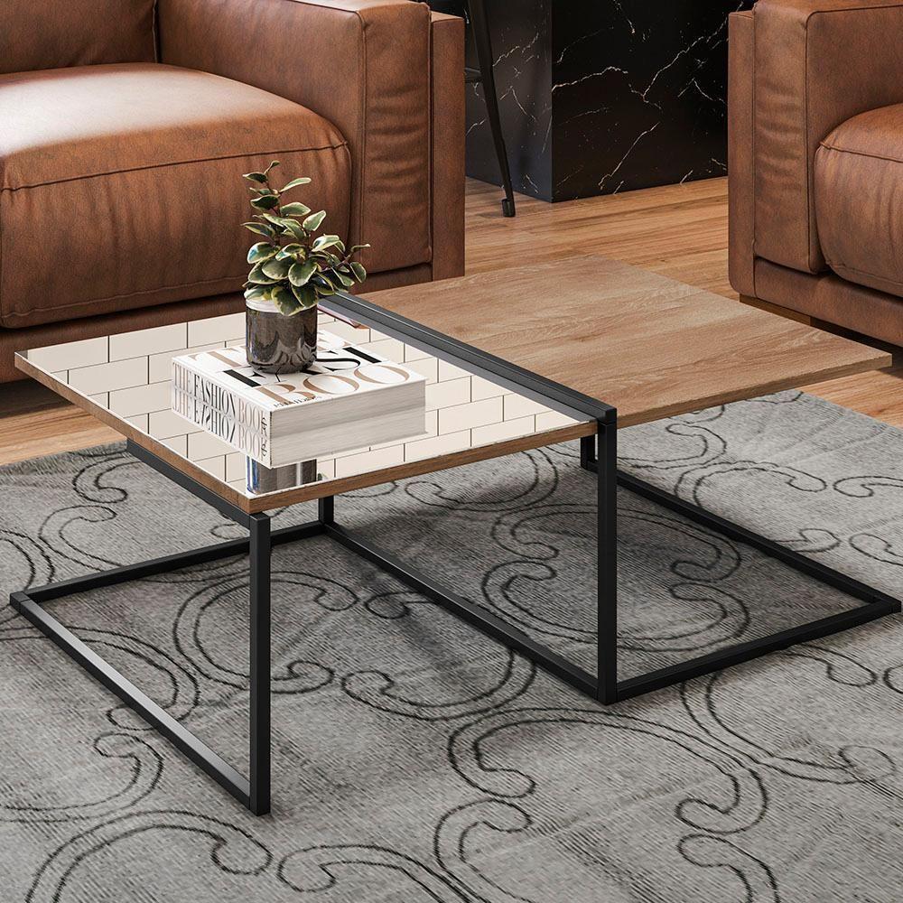 Mesa De Centro Espelhada Com Adega D01 Design Demolição - 5