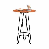 Mesa Bistrô Dubai Madeira Com Base Preto 60 Cm - 1