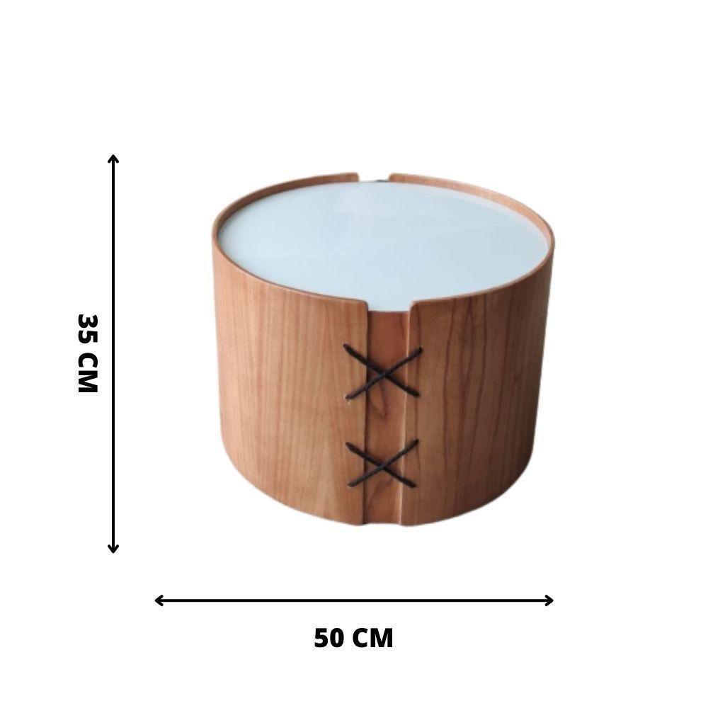Mesa De Centro Redonda Isis Off White 50 Cm - 4